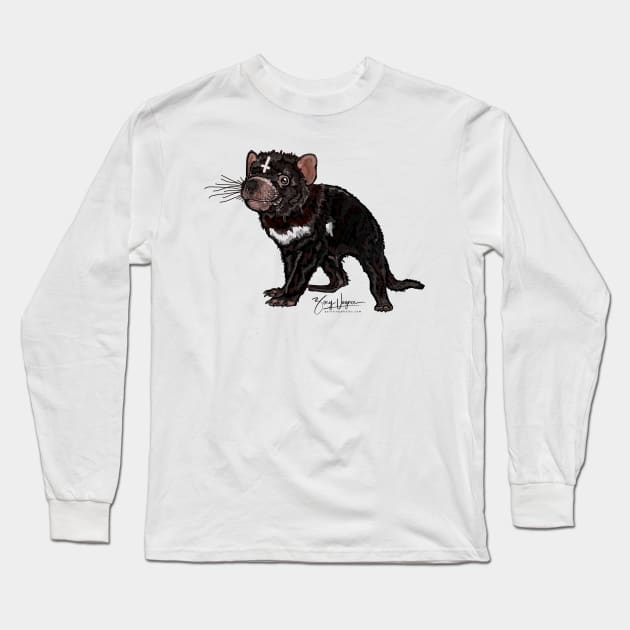 Tasmanian devil Long Sleeve T-Shirt by painting whales